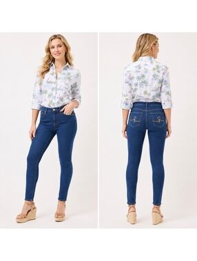 Lilly Pulitzer Eagan High Rise Super Skinny Jeans Bennet Wash Size 8 NWT